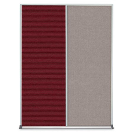 United Visual Products Single Door Radius Corkboard, 36"X36", W UV8002-WHITE-APRICOT